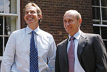 Blair meeting Russian president Vladimir Putin in 2003 Vladimir Putin and Tony Blair-1.jpg