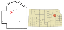 Location of Alma, Kansas