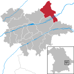 Läget för Wallersdorf i Landkreis Dingolfing-Landau