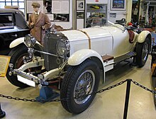 Photo d'une Mercedes-Benz SSK exposée au musée Bil & Teknikhistoriska Samlingarna.