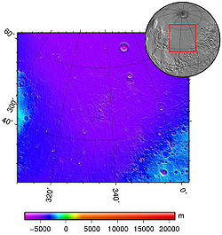 Topografická mapa oblasti