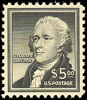 English: US Postage stamp: Alexander Hamilton,...