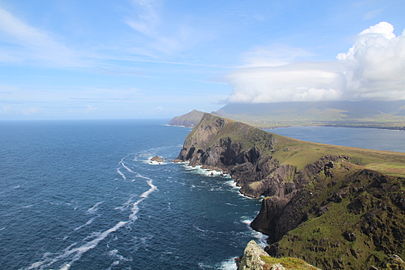 View towards America from An Triúr Deirféar.