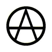Similarity between the symbols of anarchism and peace Anarcho pacifism animation 2.gif