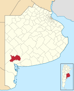 location of Tornquist Partido in Buenos Aires Province