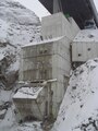 Fundament für Schrägstützen bei einer Bergstation
