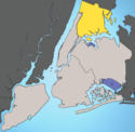 Location map of Bronx.