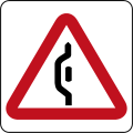 Diversion to left ahead