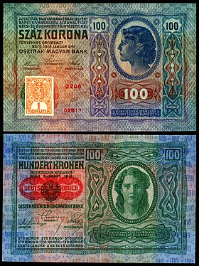 Banknotes of the Czechoslovak koruna (1919)