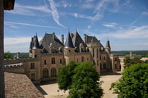 The fourteenth-century château, in which Miche...