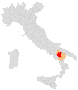 Circondario di Potenza – Localizzazione