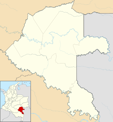Mapa de localización de Vaupés