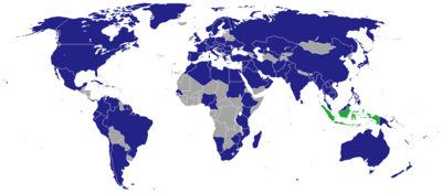 Map of Indonesian diplomatic missions Diplomatic missions of Indonesia.png