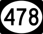 Mississippi Highway 478 marker