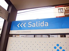 Señalética de la estación