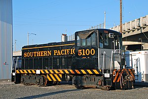 Ex-Southern Pacific 5100, GE switcher, at ORHC in 2013.jpg