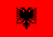 Drapeau albanais actuel pour la base