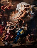 Francesco Solimena: Boreas unáší Oreithyi, dceru Erechteovu, 1729