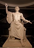 Horatio Greenough's George Washington (1840), modeled after a statue of Zeus George Washington Greenough statue.jpg