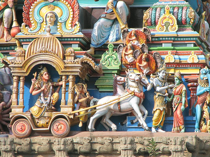 Detail of a gopuram, Chennai, India