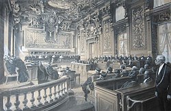 Grand'chambre de la Cour de cassation, dessin de 1899.