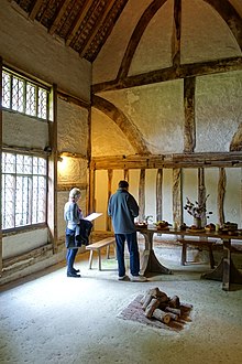 Hall in Alfriston Clergy House, 14th-century Hall - Alfriston Clergy House - Alfriston, East Sussex, England - DSC05105.jpg