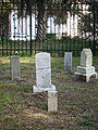Gravestones in cemetery