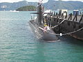 KD Tun Abdul Razak docked at jetty in Awana Porto Malai, Langkawi during the LIMA 2011.