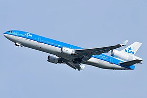 KLMオランダ航空のMD-11 (同社は最後までMD-11の旅客型を運航した)