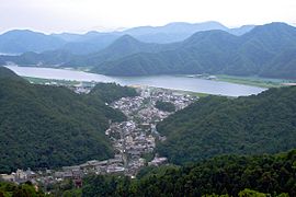 Vue de la ville depuis le mont Daishi.