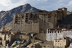 The ruined Royal Palace at Leh