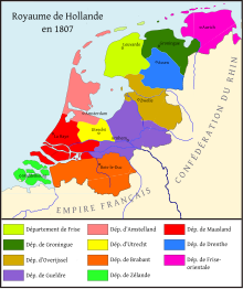 Description de l'image Map Kingdom of Holland 1807-fr.svg.