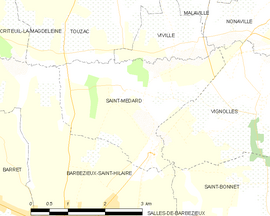 Mapa obce Saint-Médard