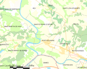 Poziția localității Port-de-Lanne