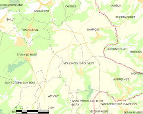 Poziția localității Moulin-sous-Touvent
