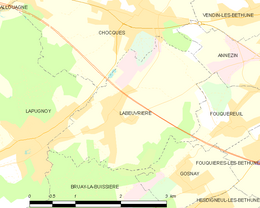 Labeuvrière – Mappa