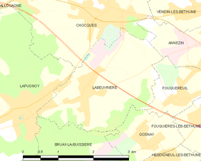 Poziția localității Labeuvrière