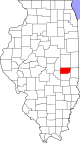 標示出道格拉斯郡位置的地圖