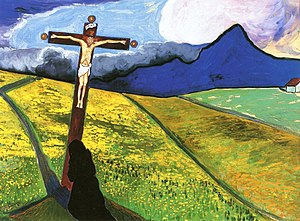 Kreuz in Landschaft (Marianne von Werefkin)