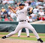 Mariano Rivera is a three-time winner of the Major League Baseball Delivery Man of the Year Award, and won the monthly award in April 2008 and July 2009.