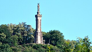 La imponente Mariansäule (columna de María) junto a la que pasa el camino antes de llegar a Tréveris.