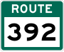 Route 392 marker