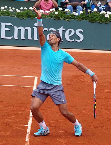 Nadal en el Torneo de Roland Garros 2014.