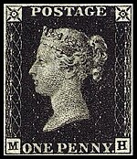 A „Penny Black”, az első postabélyeg