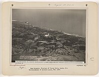 Aerial view of Cape Bojeador and its lighthouse (center), 1923