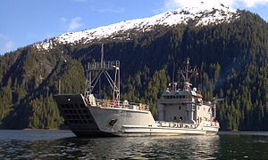 Malvern Hill at anchor during summer training 2012