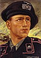 戦車兵のベレー帽のイラスト（国防軍のポスター）