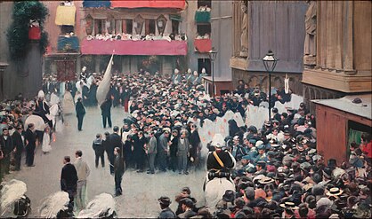 The Corpus Christi Procession Leaving the Church of Santa Maria del Mar, 1896-98