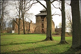 2010 Les ruines de l'imposant château de Ronneburg (Rauna en Lettonie, à 100 km de Riga) des archevêques de Riga. Construit par l'archevêque Albert en 1262