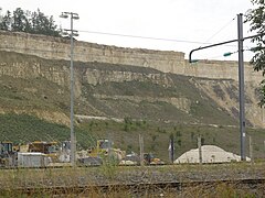 Les voies à la carrière Solvay de Saint-Germain-sur-Meuse.